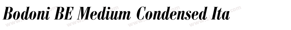 Bodoni BE Medium Condensed Italic字体转换